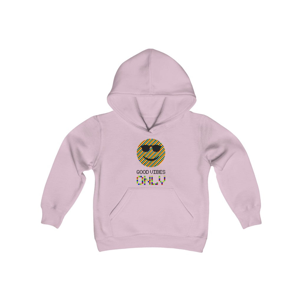 Youth Heavy Blend Hooded Sweatshirt "Good vibes only"