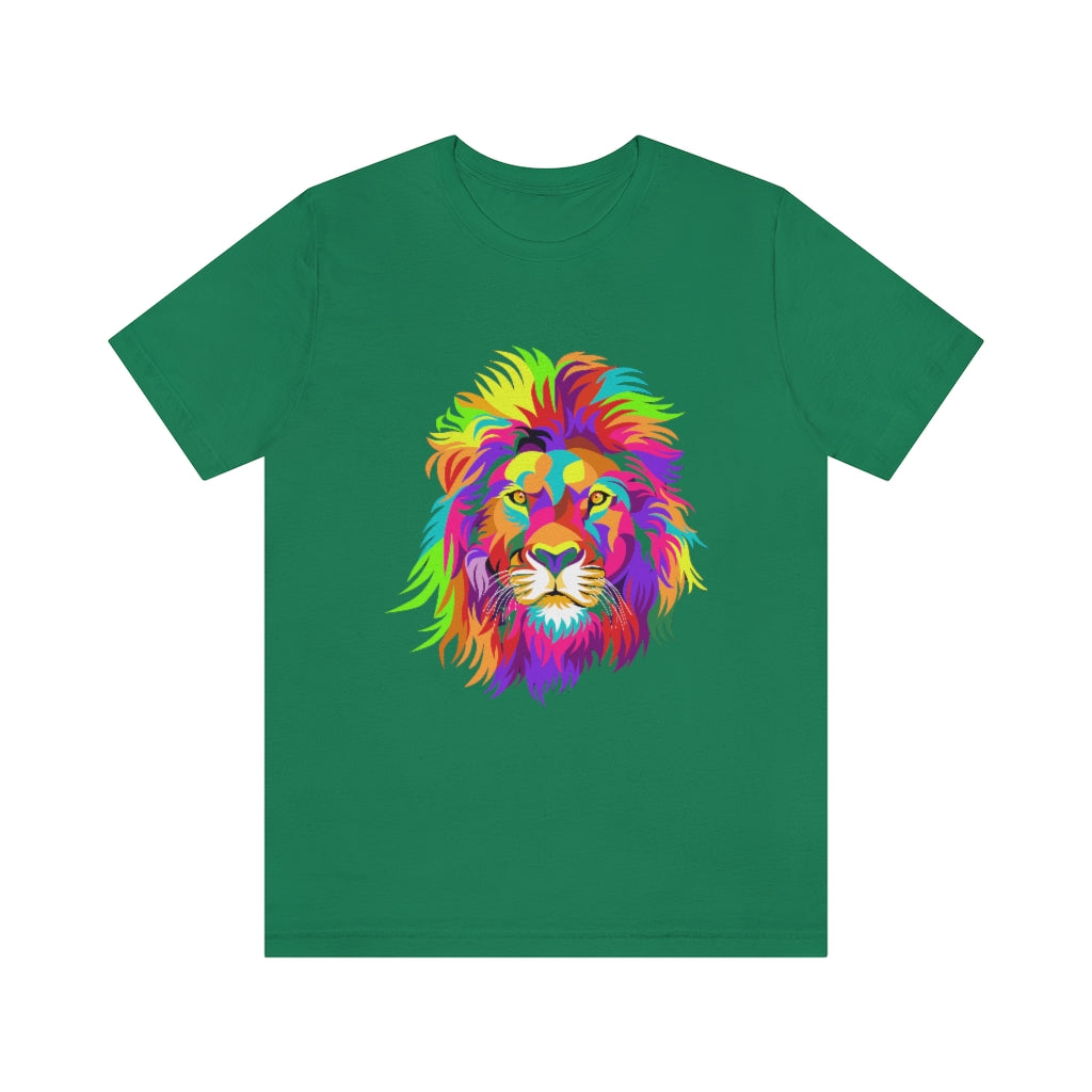 Unisex Jersey Short Sleeve Tee "Colourful lion"