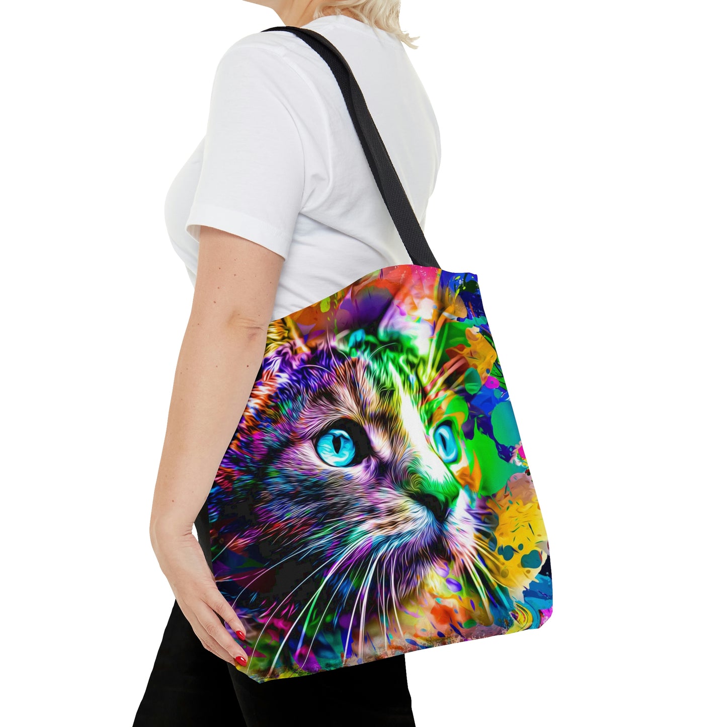 AOP Tote Bag "Cat color art"