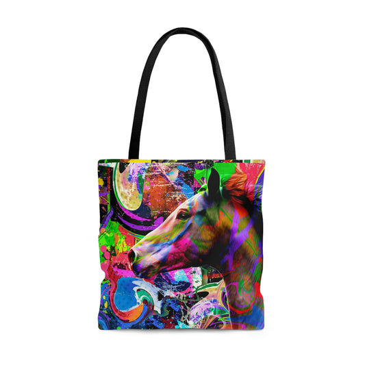 AOP Tote Bag "Horse color art"