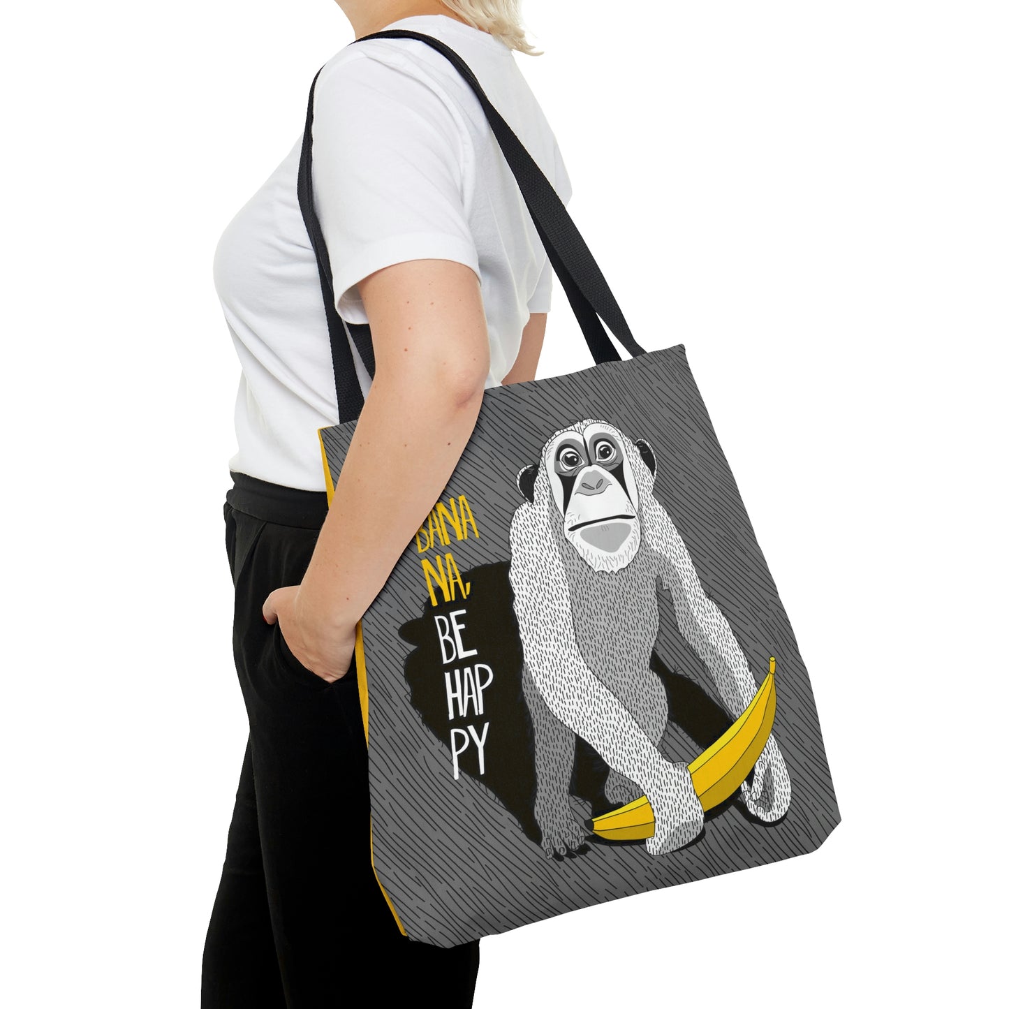 AOP Tote Bag "Monkey with a banana"