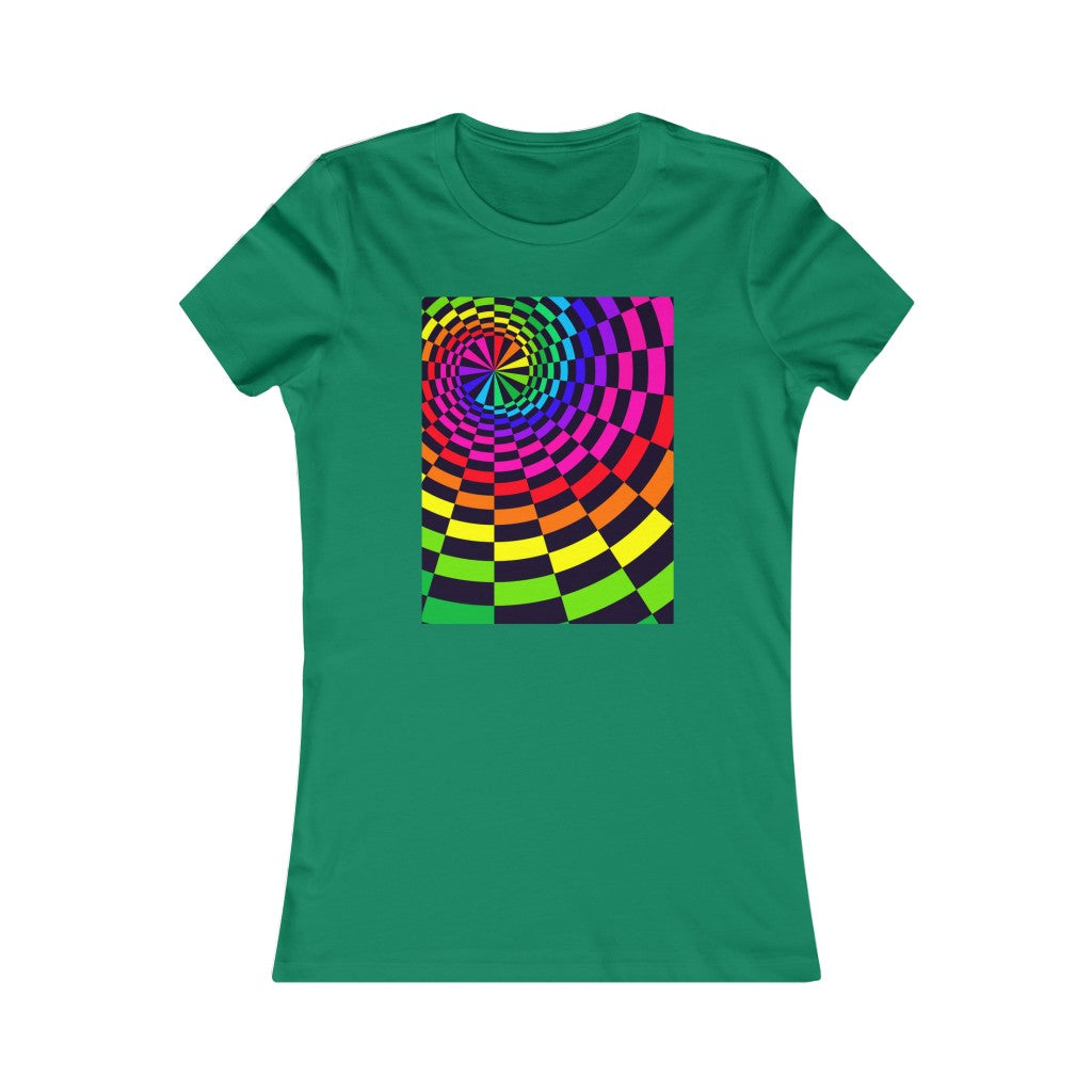 Women's Favorite Tee "Optical illusion Black Spirals of the Rectangles"