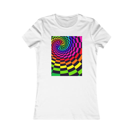 Women's Favorite Tee "Optical illusion Black Spirals of the Rectangles"