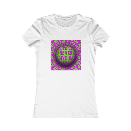 Women's Favorite Tee "Optical illusion Never give up"