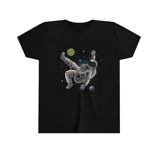 Youth Short Sleeve Tee "Astronaut is a soccer player"