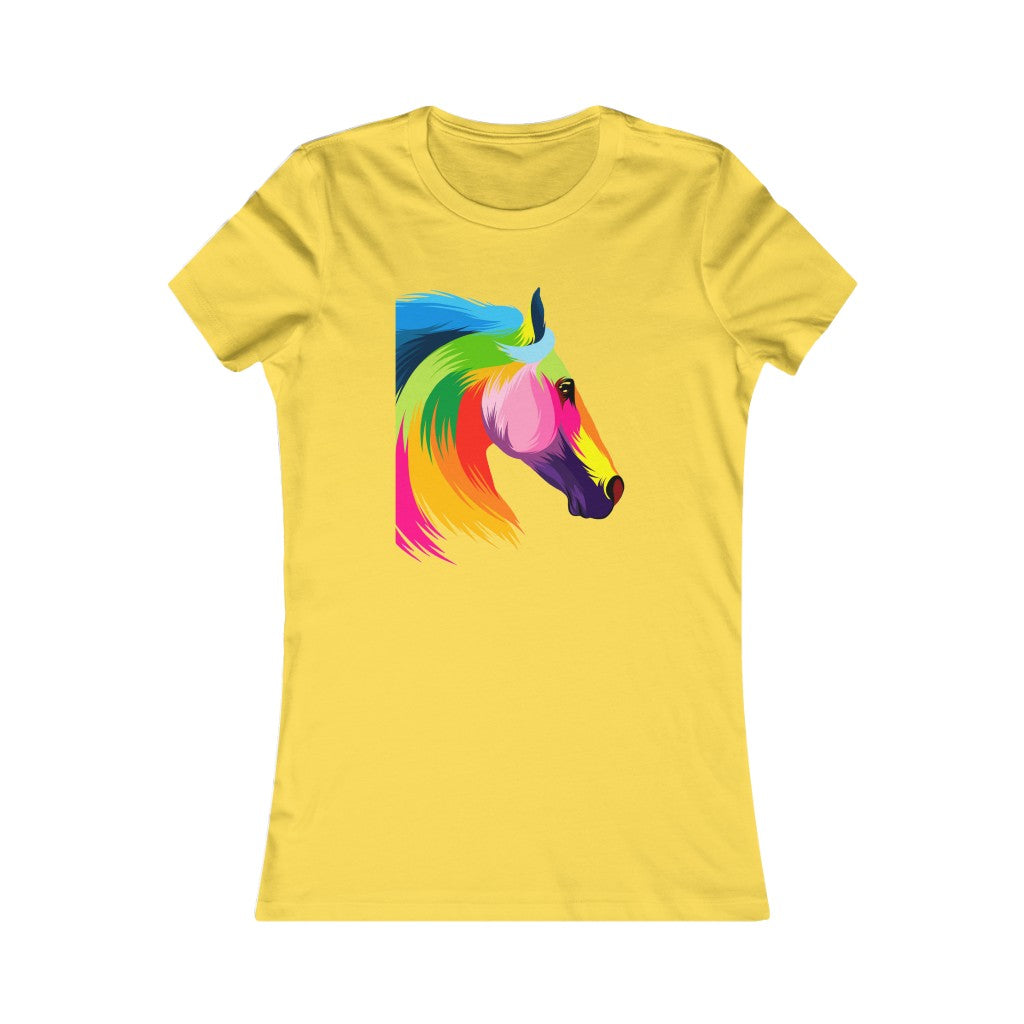 Women's Favorite Tee "Abstract colorful horse"