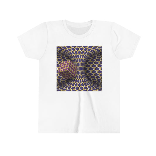 Youth Short Sleeve Tee "Optical illusion Cube"