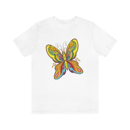 Unisex Jersey Short Sleeve Tee "Colorful butterfly ornament"