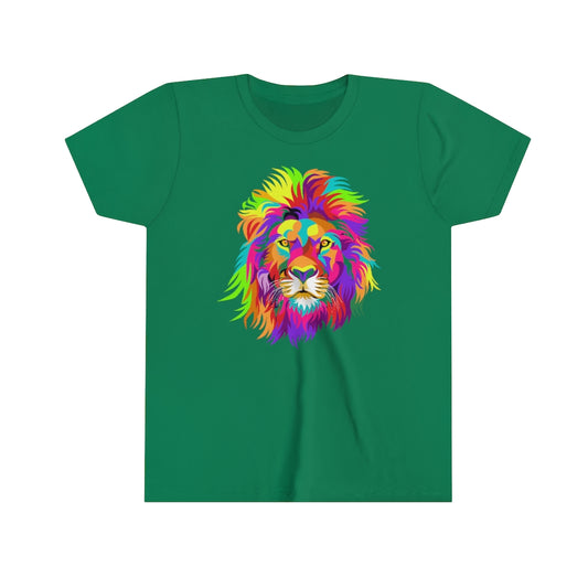 Youth Short Sleeve Tee "Colourful Lion"