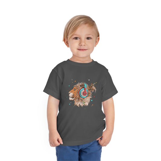 Kids Short Sleeve Tee "Lion & headphones"