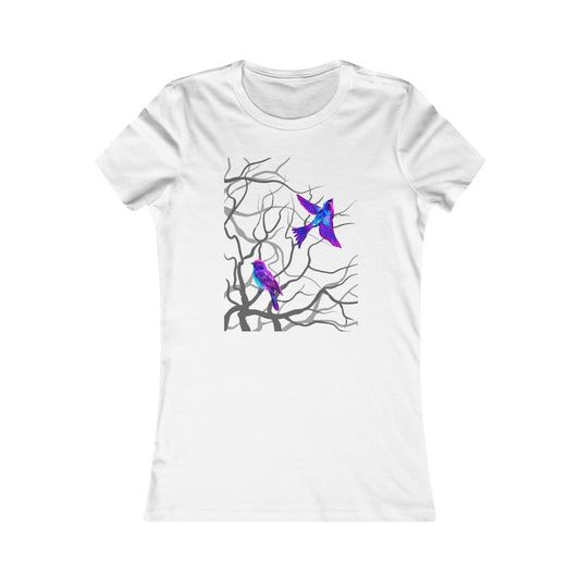 Women's Favorite Tee "Multi-colored birds"