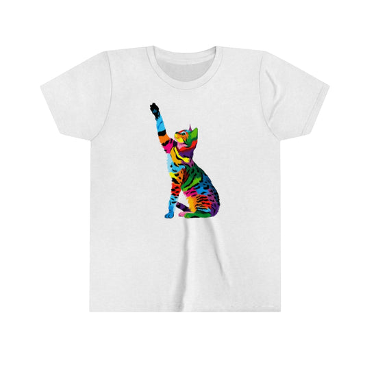 Youth Short Sleeve Tee "Abstract bengal cat"