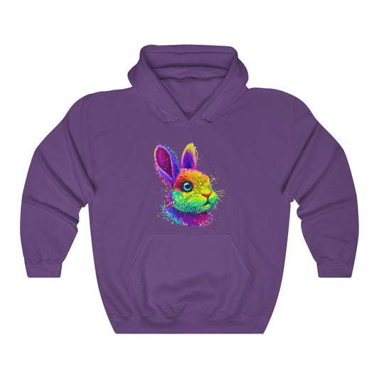 Unisex Heavy Blend™ Hooded Sweatshirt "Abstract colorful little rabbit"