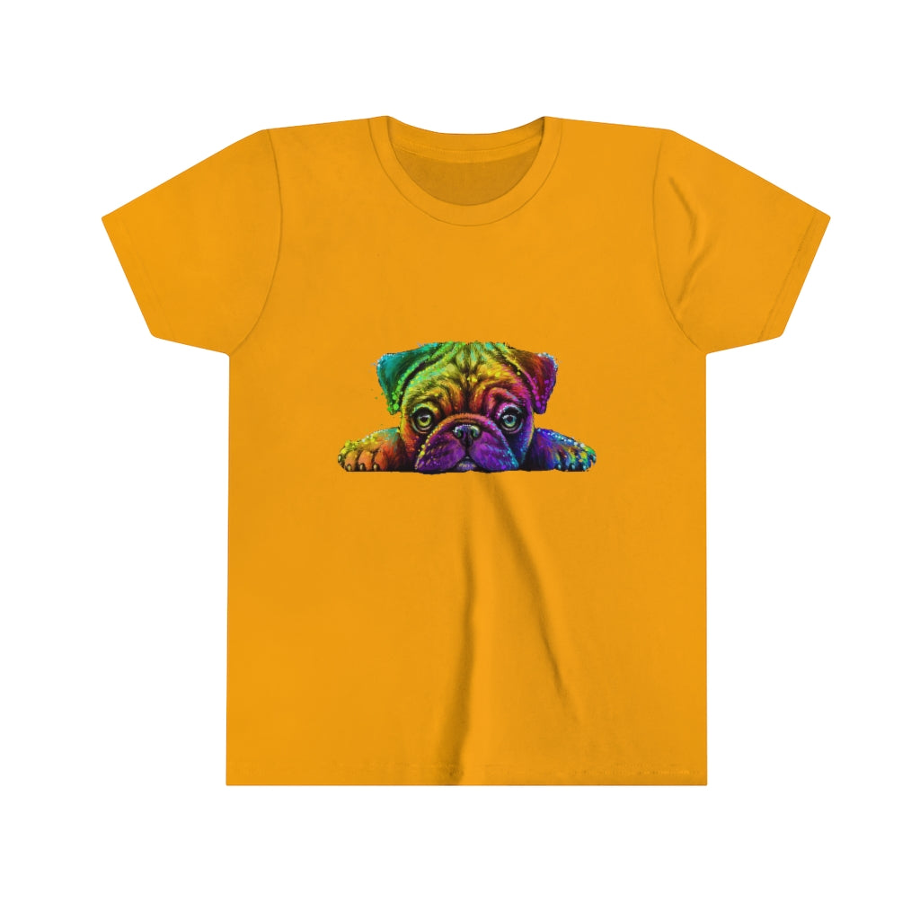 Youth Short Sleeve Tee "Colorful neon Pug"