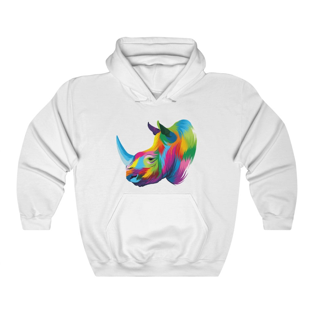 Unisex Heavy Blend™ Hooded Sweatshirt "Abstract colorful Rhino"