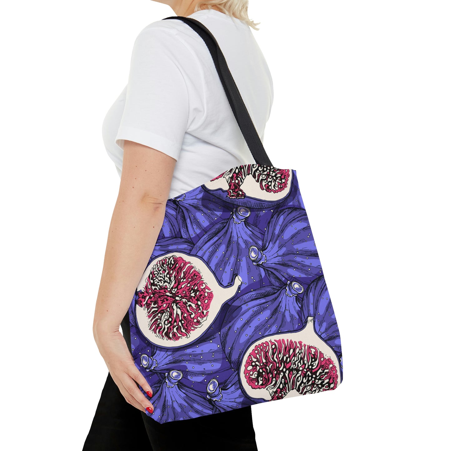AOP Tote Bag "Fig fruits, whole and half "