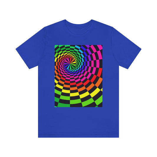 Unisex Jersey Short Sleeve Tee "Optical illusion Black Spirals of the Rectangles"