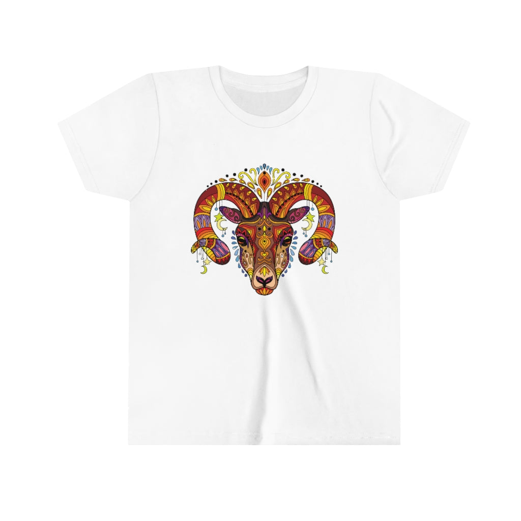 Youth Short Sleeve Tee "Colorful ram ornament"