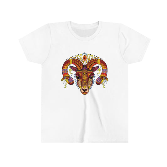 Youth Short Sleeve Tee "Colorful ram ornament"