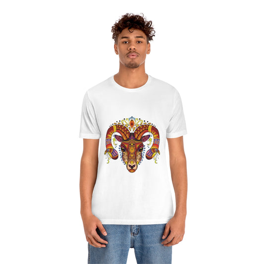 Unisex Jersey Short Sleeve Tee "Colorful ram ornament"
