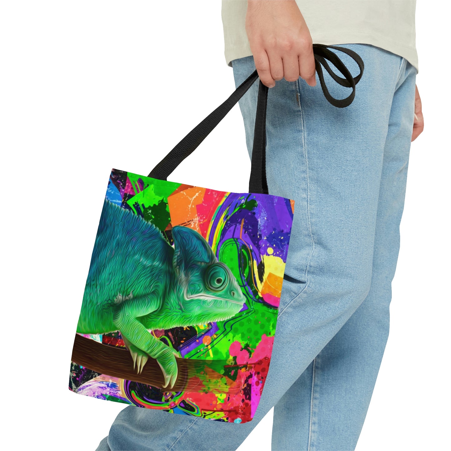 AOP Tote Bag "Chameleon color art"