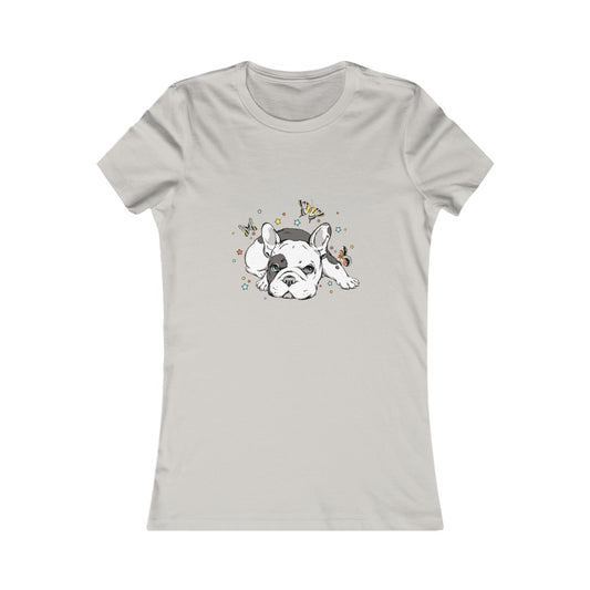 Women's Favorite Tee "French bulldog with butterflies"