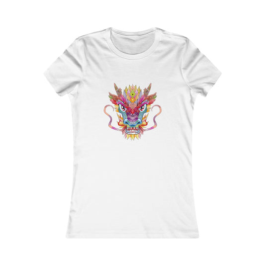 Women's Favorite Tee "Colorful red dragon ornament"