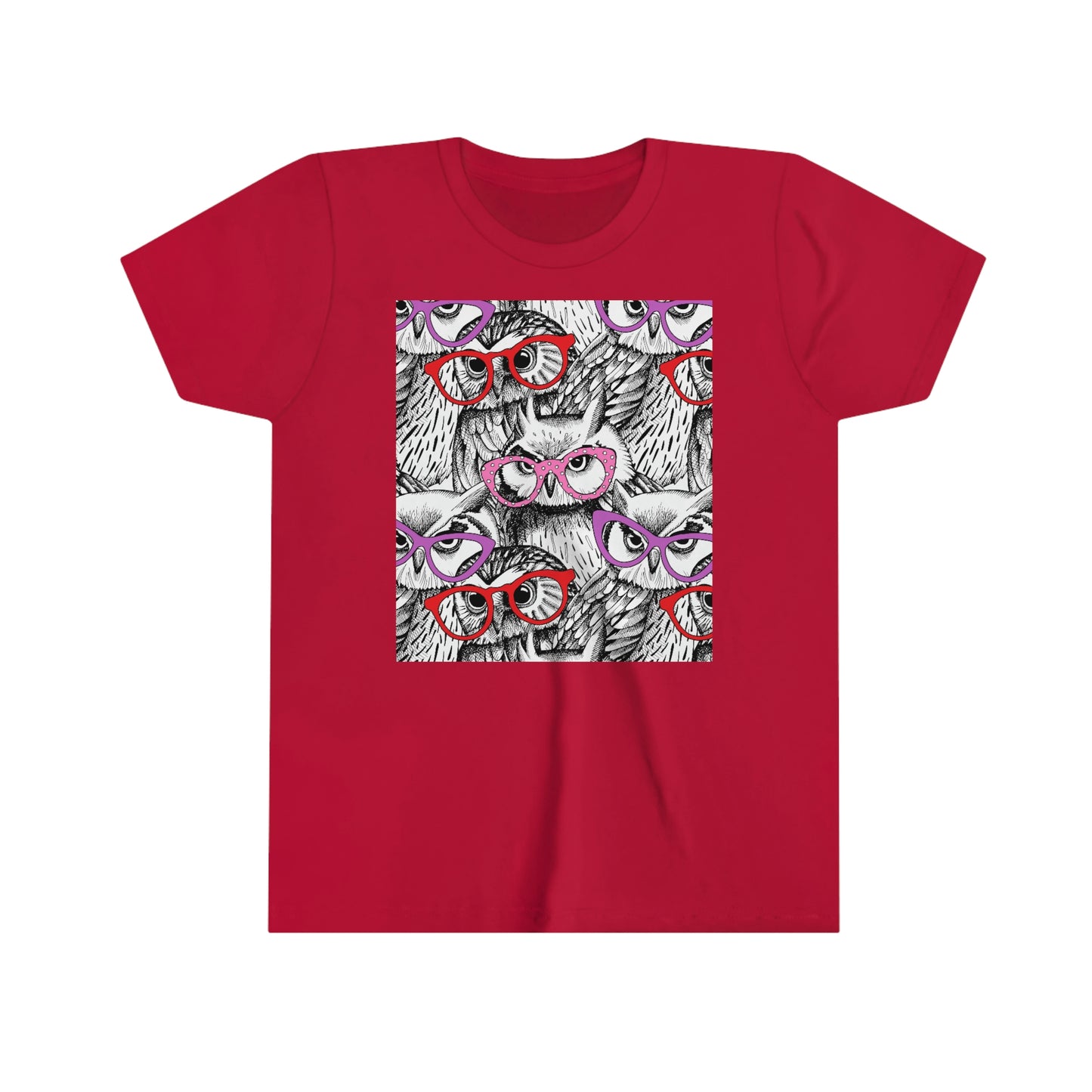 Youth Short Sleeve Tee "Pattern with owls"