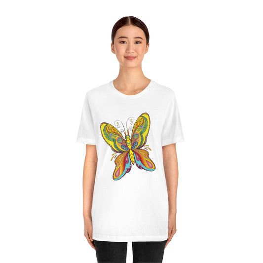 Unisex Jersey Short Sleeve Tee "Colorful butterfly ornament"