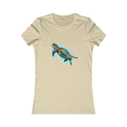 Women's Favorite Tee "Sea colorful turtle"