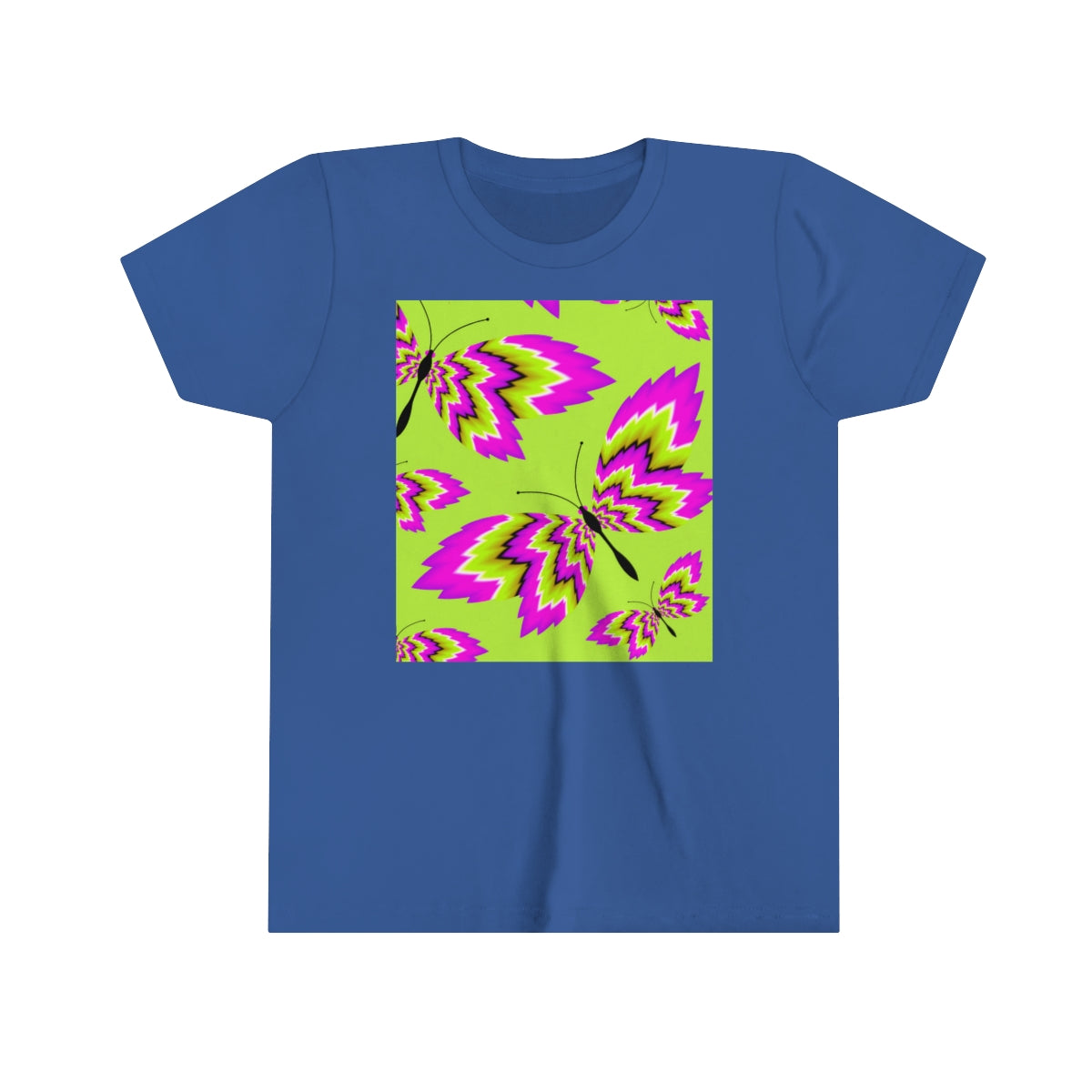 Youth Short Sleeve Tee "Optical illusion Dance of butterflies"