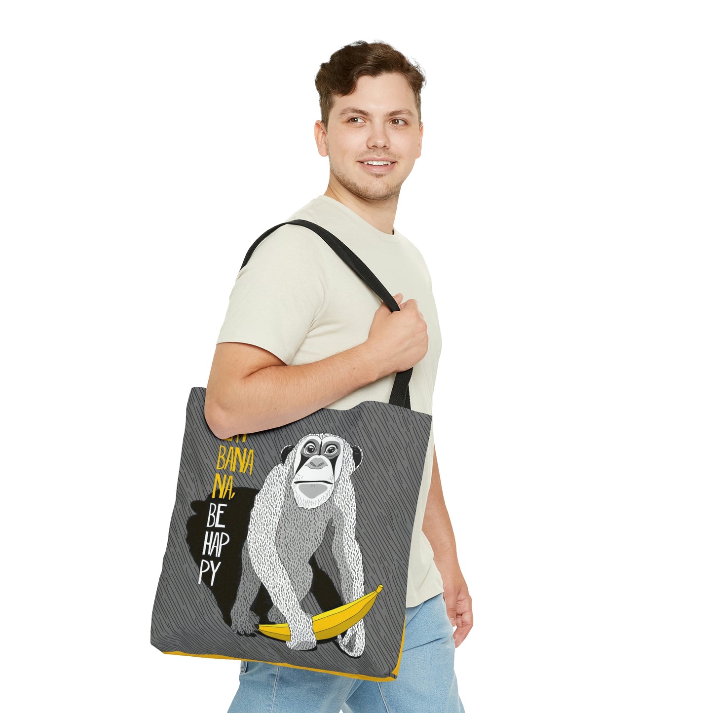 AOP Tote Bag "Monkey with a banana"