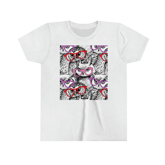 Youth Short Sleeve Tee "Pattern with owls"