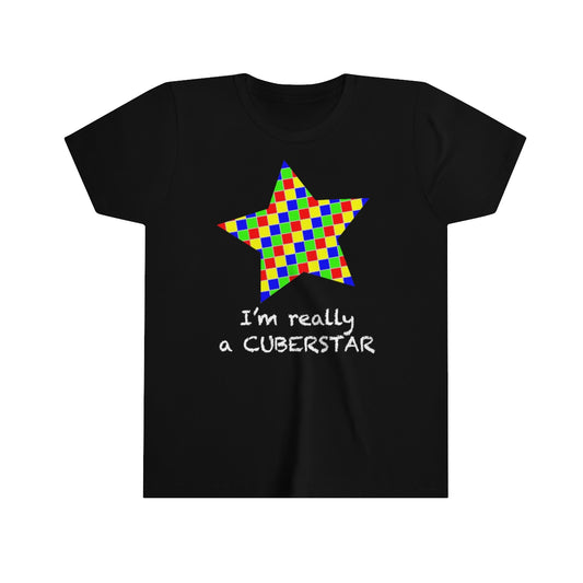 Youth Short Sleeve Tee "I'm really a cuberstar"