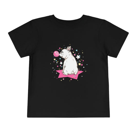 Kids Short Sleeve Tee "French white bulldog & stars"