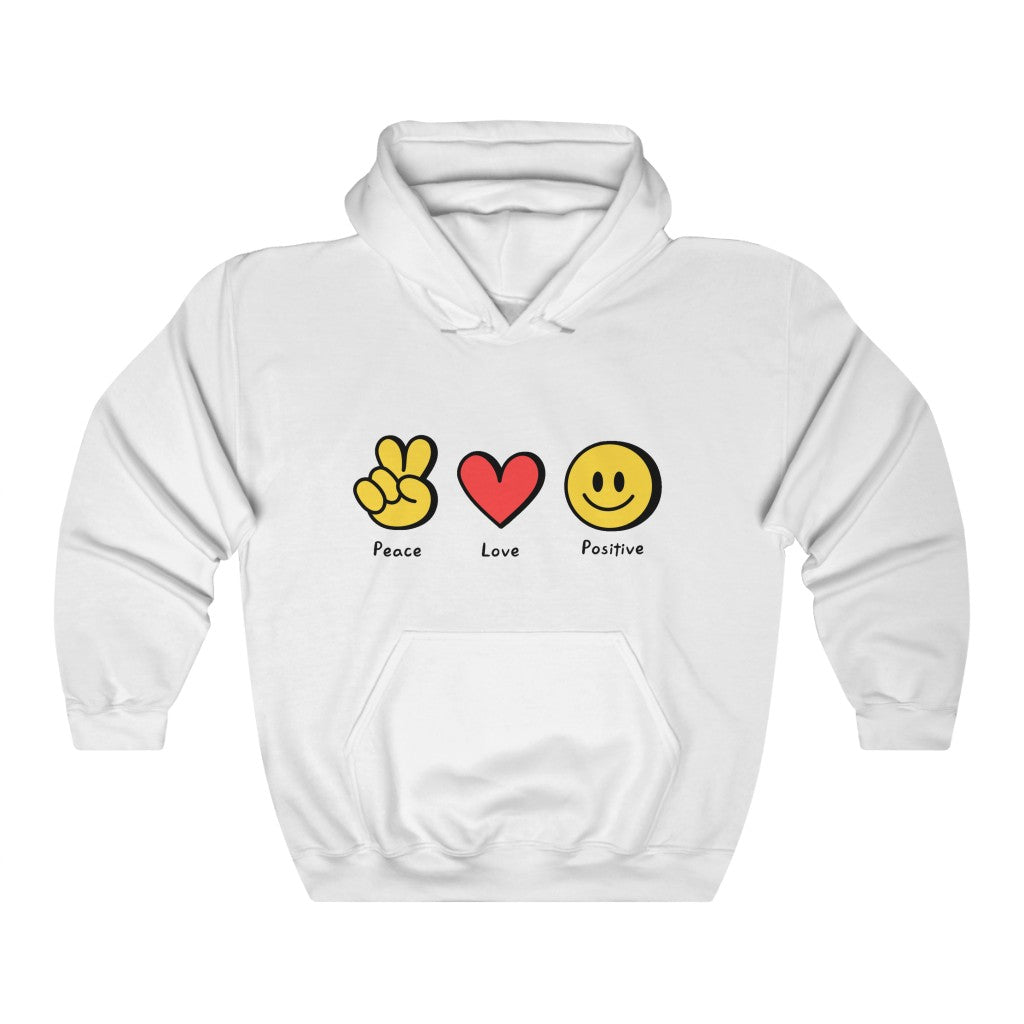 Unisex Heavy Blend™ Hooded Sweatshirt "Peace, love, positive"