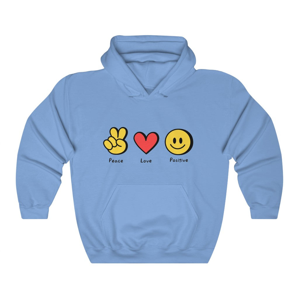 Unisex Heavy Blend™ Hooded Sweatshirt "Peace, love, positive"