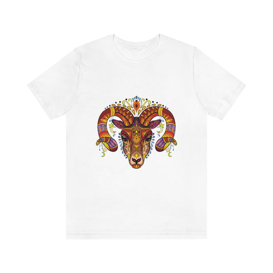 Unisex Jersey Short Sleeve Tee "Colorful ram ornament"