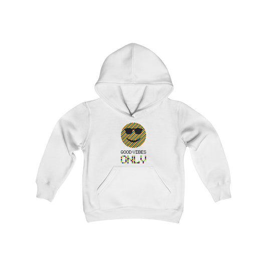 Youth Heavy Blend Hooded Sweatshirt "Good vibes only"