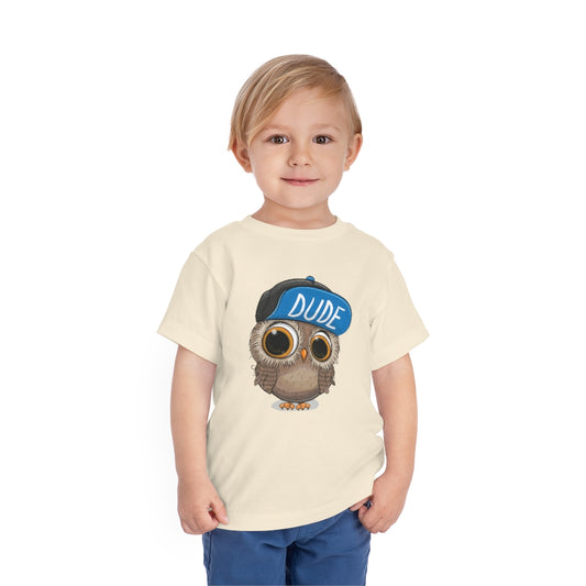 Kids Short Sleeve Tee "Cute Cartoon Owl in a cap "